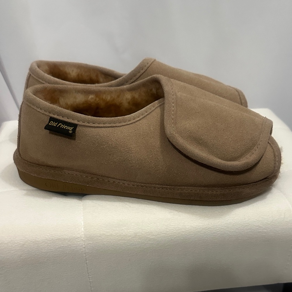 Old Friend Women's Soft Brown Slippers